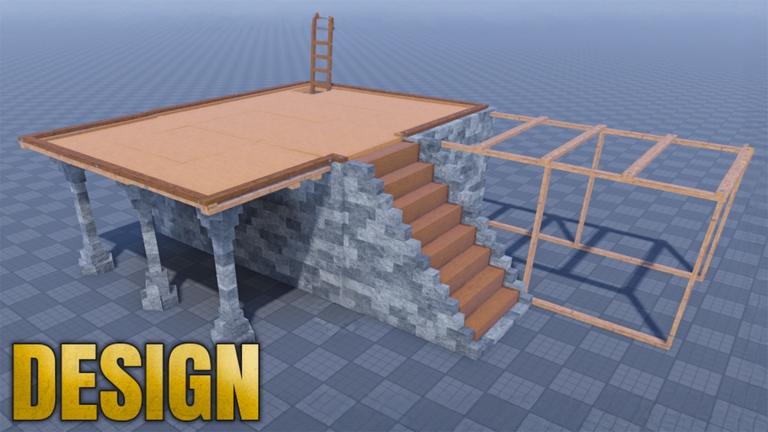 Stone and brick platform with stairs and a wood-frame extension built in Electricity Bricklayer