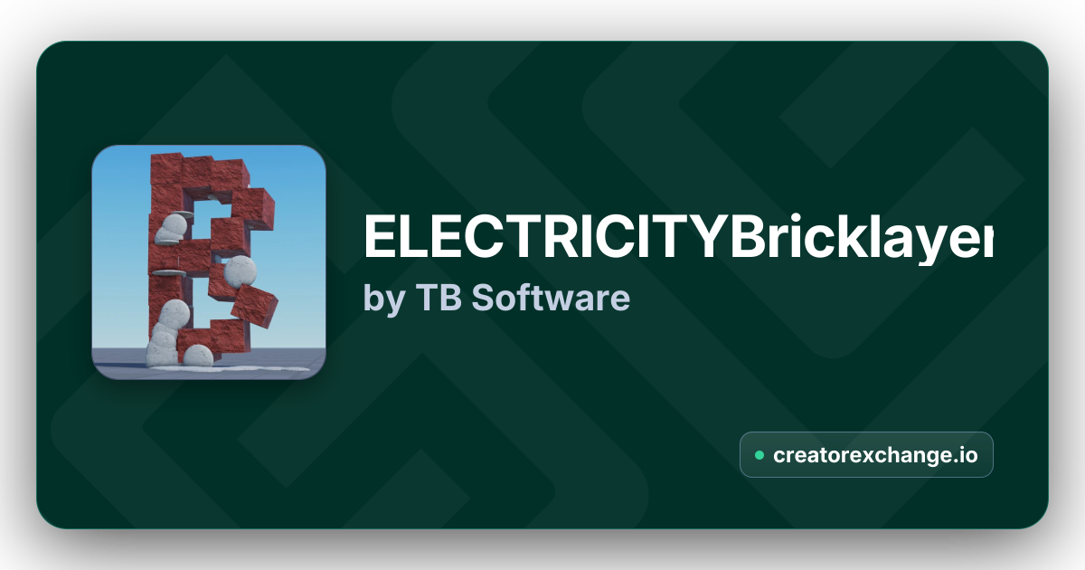 Electricity Bricklayer game card by TB Software